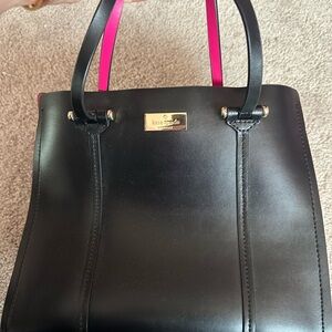 Black Kate spade medium bag with pink interior